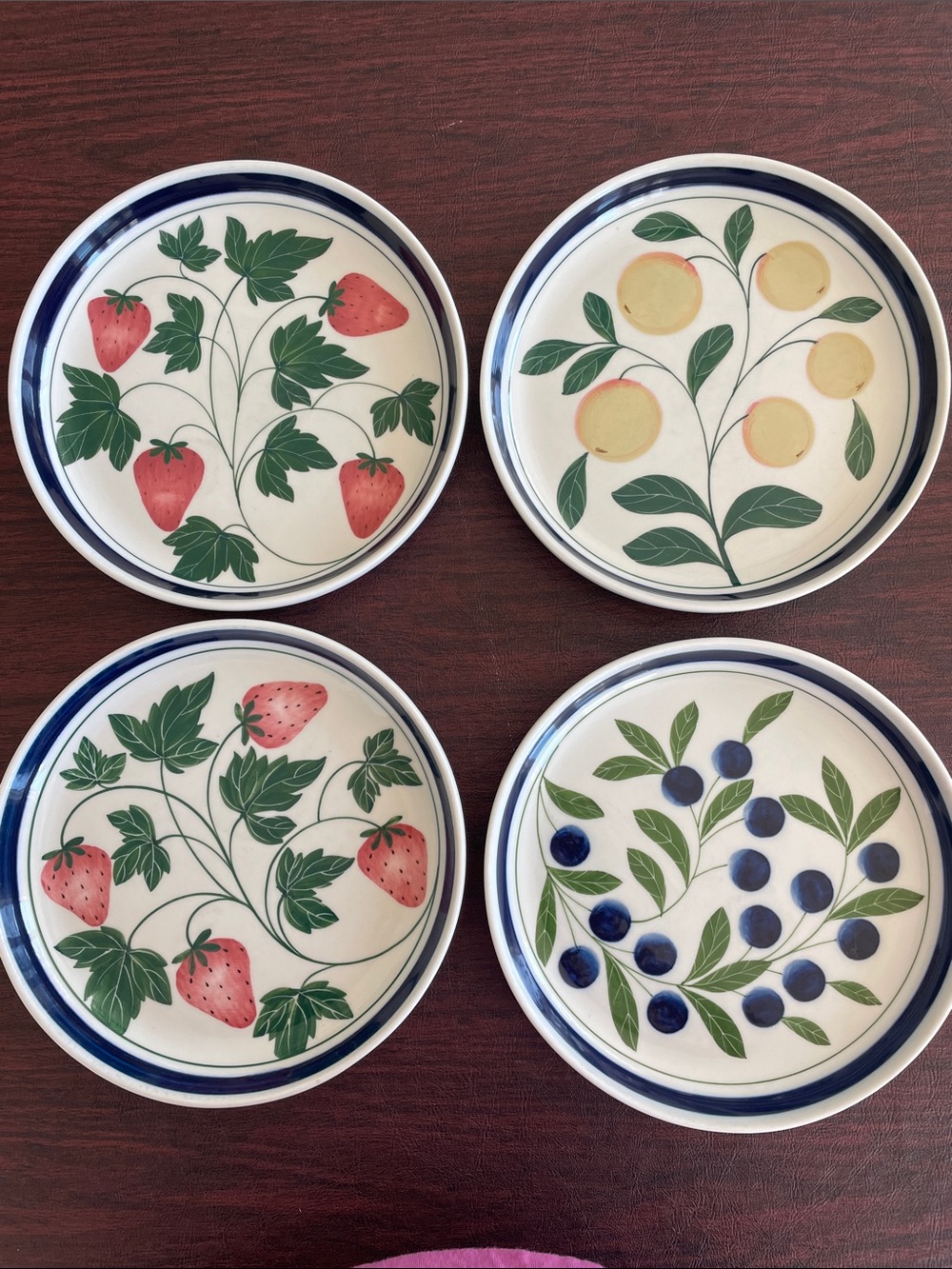 Vintage Dansk berries Salad Plate set of Four